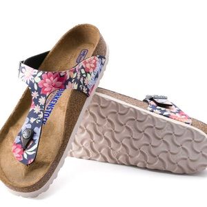 NEW Birkenstock Gìzeh Supernatural Flowers Sandals Sz 41 Navy